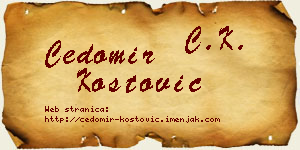 Čedomir Kostović vizit kartica